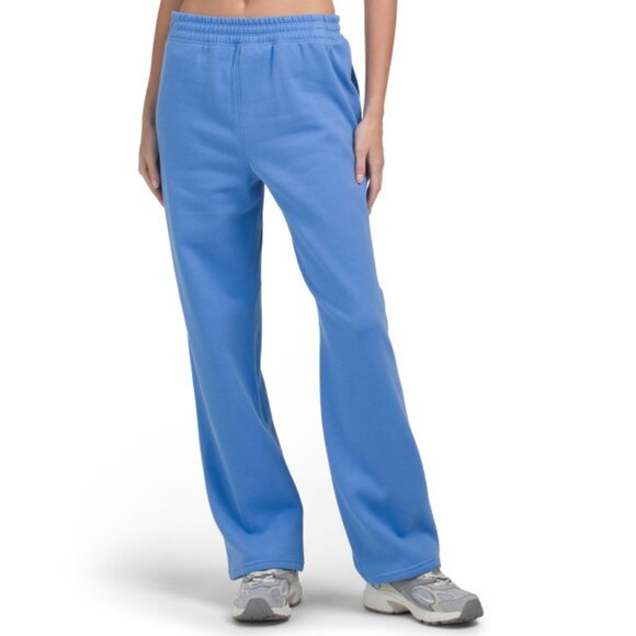 CALVIN KLEIN Twilight Smocked High Waist Relaxed Straight Fit Sweatpants - Picture 1 of 2